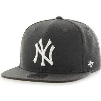 Casquette plate noire snapback New York Yankees MLB Captain 47 Brand