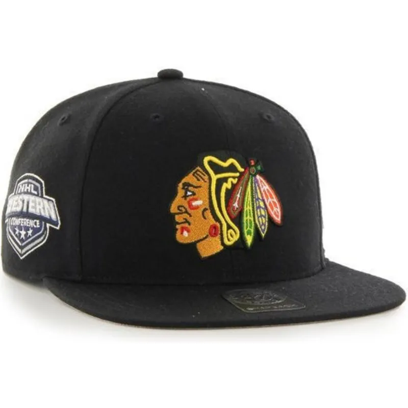 mutzen-flach-schwarz-snapback-der-chicago-blackhawks-nhl-von-47-brand mutzen-flach-schwarz-snapback-der-chicago-blackhawks-nhl-von-47-brand