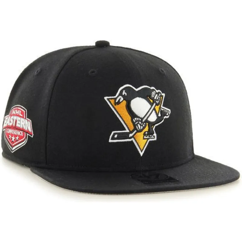 mutzen-flach-schwarz-snapback-der-pittsburgh-penguins-nhl-von-47-brand mutzen-flach-schwarz-snapback-der-pittsburgh-penguins-nhl-von-47-brand