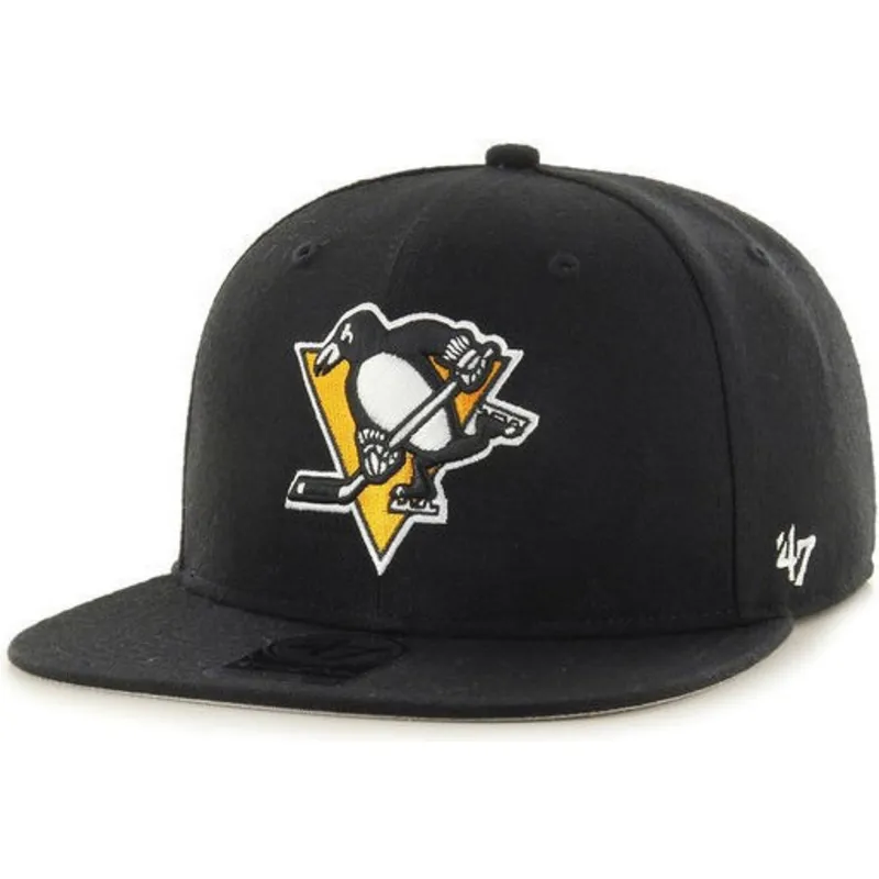 mutzen-flach-schwarz-snapback-der-pittsburgh-penguins-nhl-von-47-brand mutzen-flach-schwarz-snapback-der-pittsburgh-penguins-nhl-von-47-brand