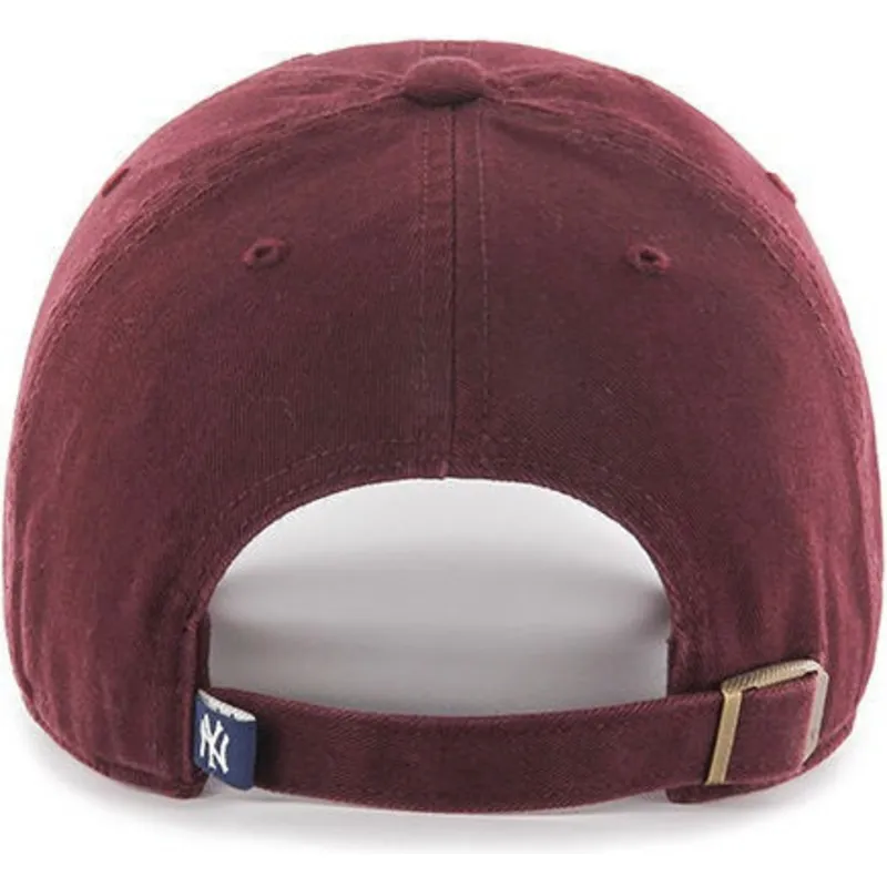 mutzen-gebogen-rot-verstellbares-band-granate-negro-der-new-york-yankees-mlb-von-47-brand