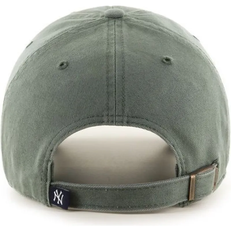 dunkelgrune-gebogene-kappe-new-york-yankees-mlb-clean-up-von-47-brand