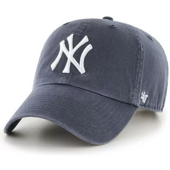 Casquette courbée gris denim New York Yankees MLB Clean Up 47 Brand
