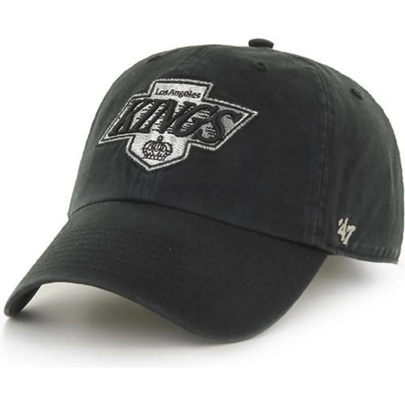 mutzen-gebogen-schwarz-verstellbares-band-antiguo-der-los-angeles-kings-nhl-von-47-brand