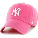 mutzen-gebogen-rosa-verstellbares-band-der-new-york-yankees-mlb-von-47-brand
