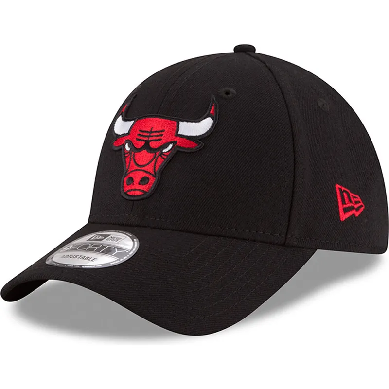 schwarze-verstellbare-gebogene-kappe-9forty-the-league-der-chicago-bulls-nba-von-new-era schwarze-verstellbare-gebogene-kappe-9forty-the-league-der-chicago-bulls-nba-von-new-era