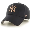 mutzen-gebogen-schwarz-verstellbares-band-bronce-der-new-york-yankees-mlb-von-47-brand