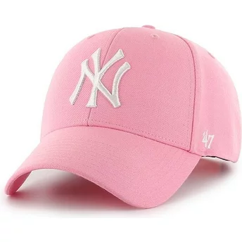 Casquette courbée rose snapback New York Yankees MLB MVP 47 Brand