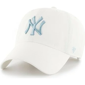 Casquette courbée blanche avec logo bleue New York Yankees MLB Clean Up 47 Brand