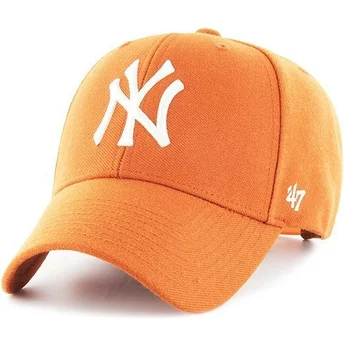 Casquette courbée orange snapback New York Yankees MLB MVP 47 Brand