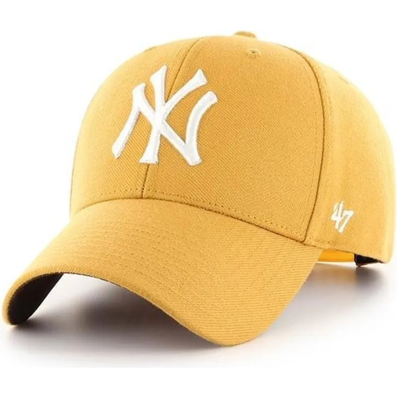 gelbe-gebogene-snapback-kappe-new-york-yankees-mlb-mvp-von-47-brand gelbe-gebogene-snapback-kappe-new-york-yankees-mlb-mvp-von-47-brand