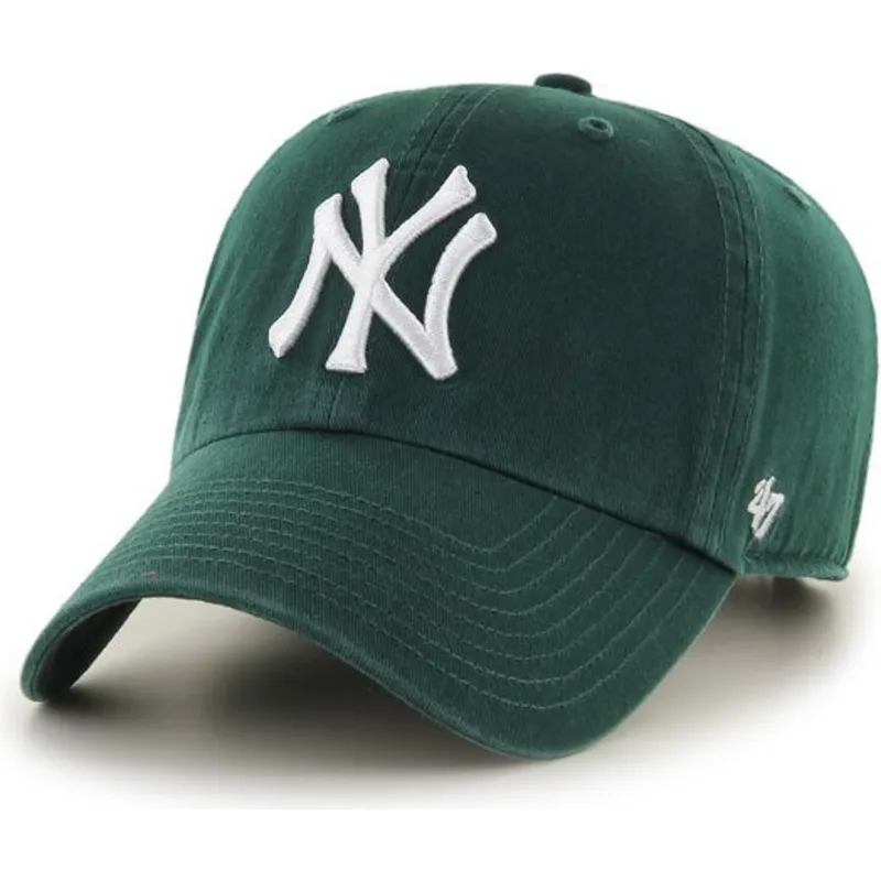 grune-gebogene-kappe-new-york-yankees-clean-up-von-47-brand