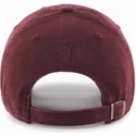gebogene-weinrote-kappe-mit-weinroten-logos-der-new-york-yankees-mlb-clean-up-von-47-brand