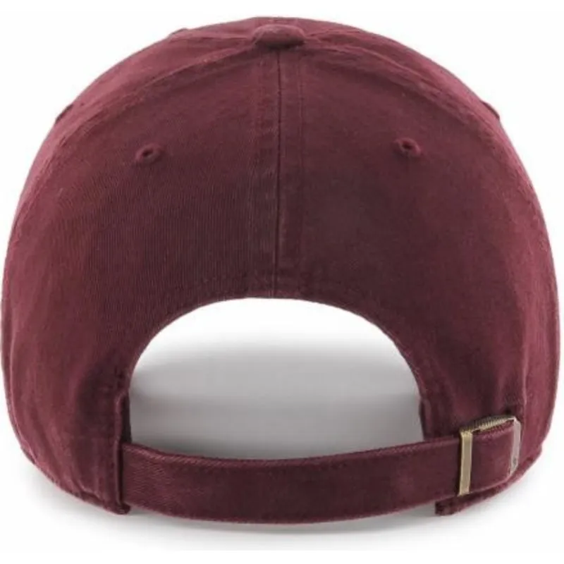 gebogene-weinrote-kappe-mit-weinroten-logos-der-new-york-yankees-mlb-clean-up-von-47-brand