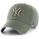 47-brand-curved-brim-green-logo-new-york-yankees-mlb-clean-up-light-green-cap