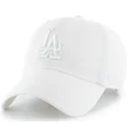 casquette-courbee-blanche-avec-logo-blanc-los-angeles-dodgers-mlb-clean-up-47-brand