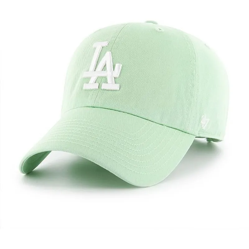 mutzen-gebogen-grun-verstellbares-band-claro-der-los-angeles-dodgers-mlb-von-47-brand