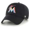 mutzen-gebogen-schwarz-verstellbares-band-der-miami-marlins-mlb-von-47-brand