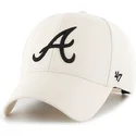 mutzen-gebogen-creme-snapback-der-atlanta-braves-mlb-von-47-brand