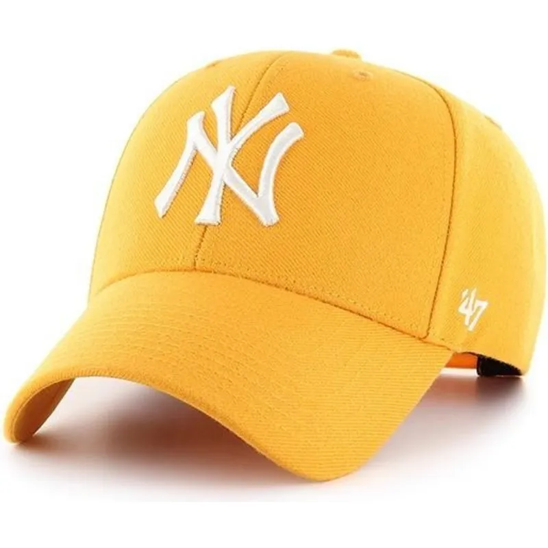 mutzen-gebogen-gelb-snapback-oro-der-new-york-yankees-mlb-von-47-brand