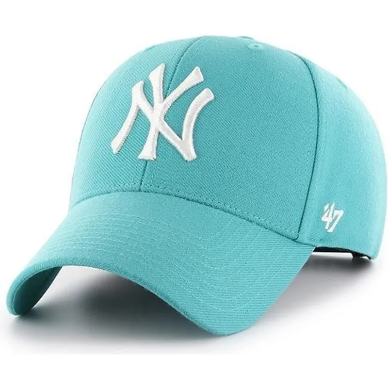 mutzen-gebogen-grun-snapback-turquesa-der-new-york-yankees-mlb-von-47-brand