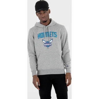 New Era Charlotte Hornets NBA Grey Pullover Hoody Sweatshirt