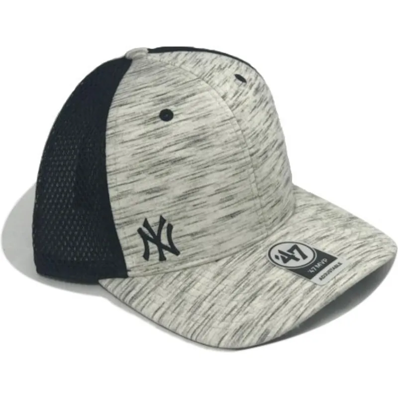 mutzen-gebogen-grau-snapback-jaspeado-der-new-york-yankees-mlb-von-47-brand