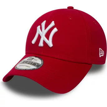 Casquette courbée rouge ajustable 9FORTY Essential New York Yankees MLB New Era