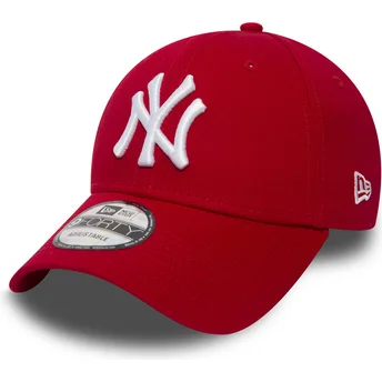 Mützen gebogen rot verstellbares band 9FORTY Essential der New York Yankees MLB von New Era
