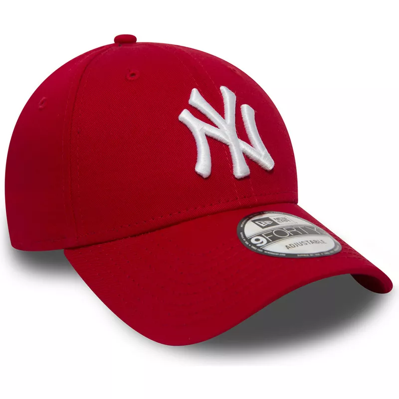 new-era-curved-brim-9forty-essential-new-york-yankees-mlb-red-adjustable-cap