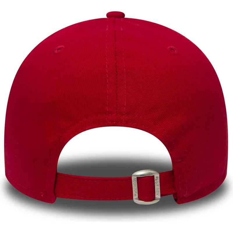 rote-verstellbare-curved-cap-9forty-essential-der-new-york-yankees-mlb-von-new-era
