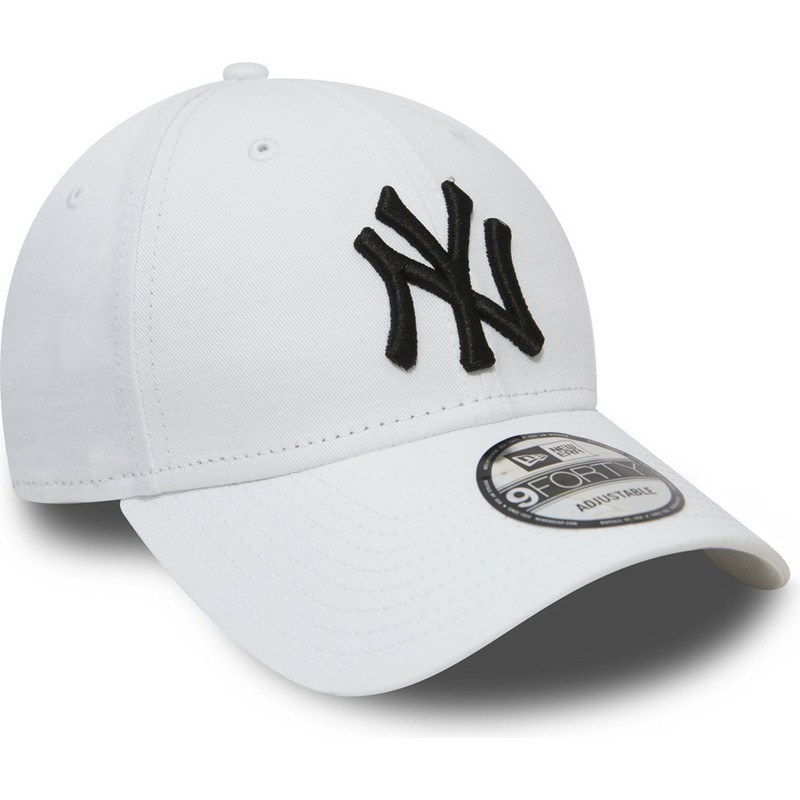 new-era-curved-brim-9forty-essential-new-york-yankees-mlb-white-adjustable-cap