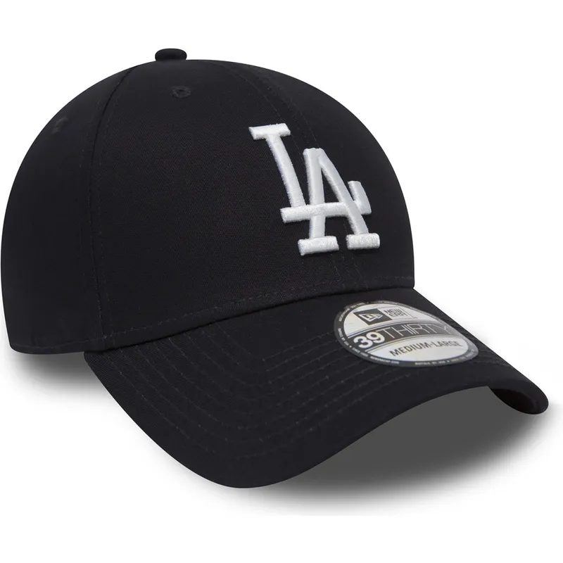 marineblaue-gebogene-verstellbare-kappe-39thirty-classic-der-los-angeles-dodgers-mlb-von-new-era