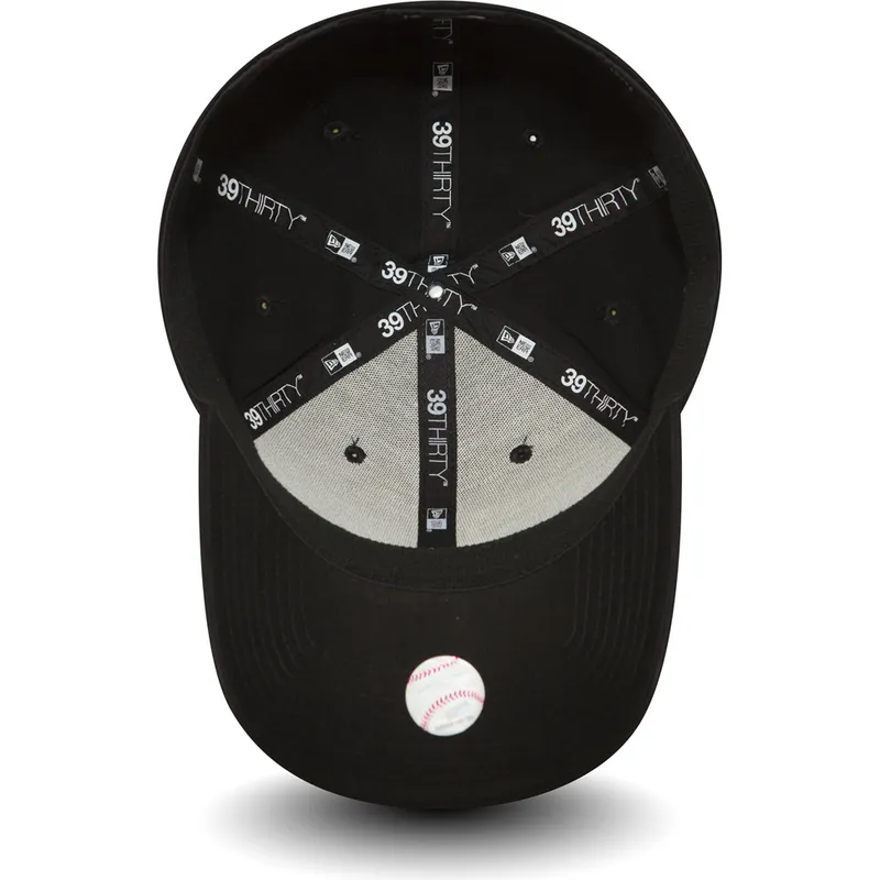 schwarze-gebogene-angepasste-kappe-39thirty-essential-der-los-angeles-dodgers-mlb-von-new-era