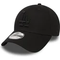 schwarze-gebogene-kappe-mit-schwarzem-logo-39thirty-essential-der-los-angeles-dodgers-mlb-von-new-era
