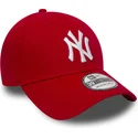 rote-gebogene-verstellbare-39thirty-classic-kappe-der-new-york-yankees-mlb-von-new-era