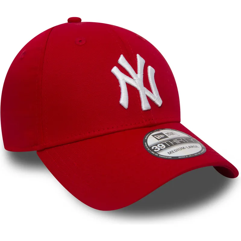 rote-gebogene-verstellbare-39thirty-classic-kappe-der-new-york-yankees-mlb-von-new-era