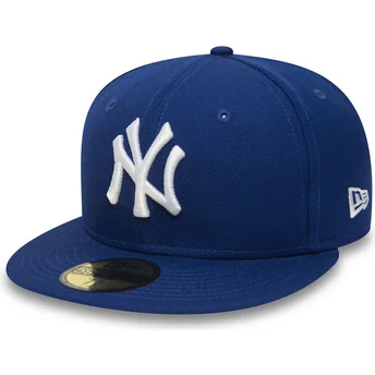mutzen-flach-blau-angepasst-59fifty-essential-der-new-york-yankees-mlb-von-new-era