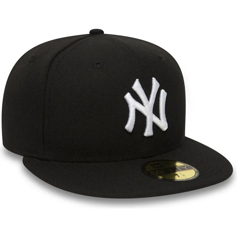 schwarze-enganliegende-59fifty-essential-flatcap-der-new-york-yankees-mlb-von-new-era schwarze-enganliegende-59fifty-essential-flatcap-der-new-york-yankees-mlb-von-new-era