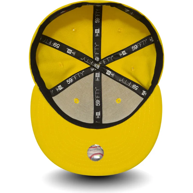 mutzen-flach-gelb-angepasst-59fifty-essential-der-new-york-yankees-mlb-von-new-era