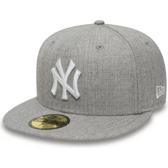 Casquette plate grise ajustée 59FIFTY Essential New York Yankees MLB New Era