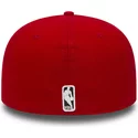 casquette-plate-rouge-ajustee-59fifty-essential-chicago-bulls-nba-new-era