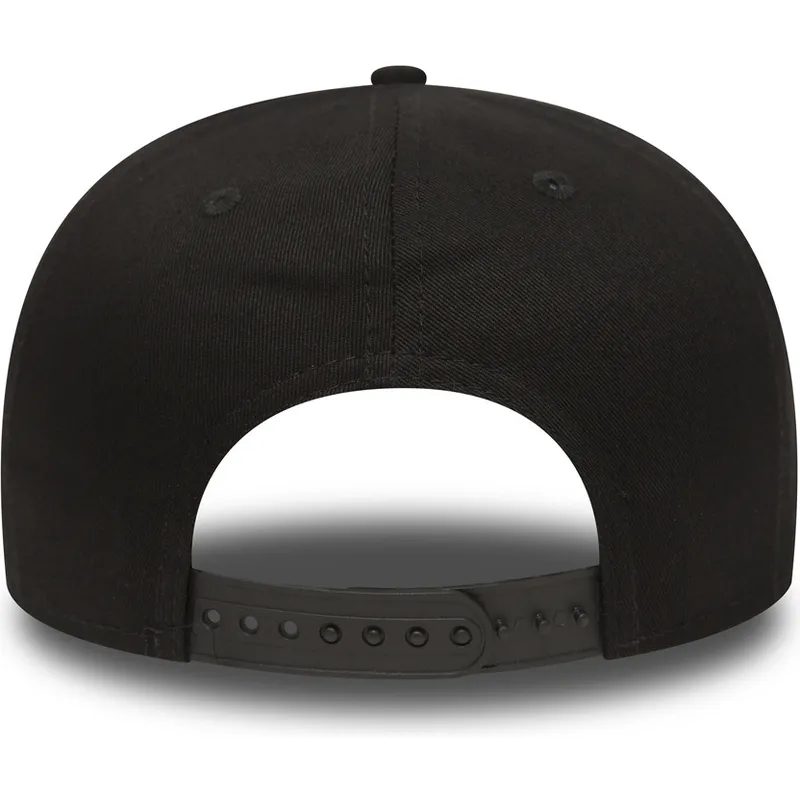 schwarze-verstellbare-9fifty-flatcap-white-on-black-der-new-york-yankees-mlb-von-new-era