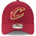 mutzen-gebogen-rot-verstellbares-band-9forty-the-league-der-cleveland-cavaliers-nba-von-new-era