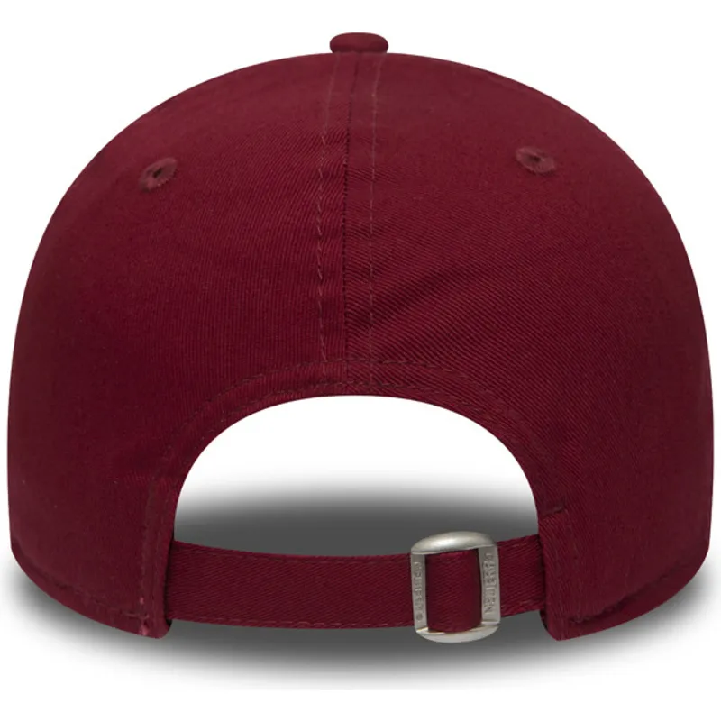 rote-kardinale-verstellbare-gebogene-kappe-9forty-essential-der-new-york-yankees-mlb-von-new-era