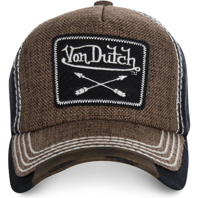 von-dutch-curved-brim-arrow02-brown-adjustable-cap