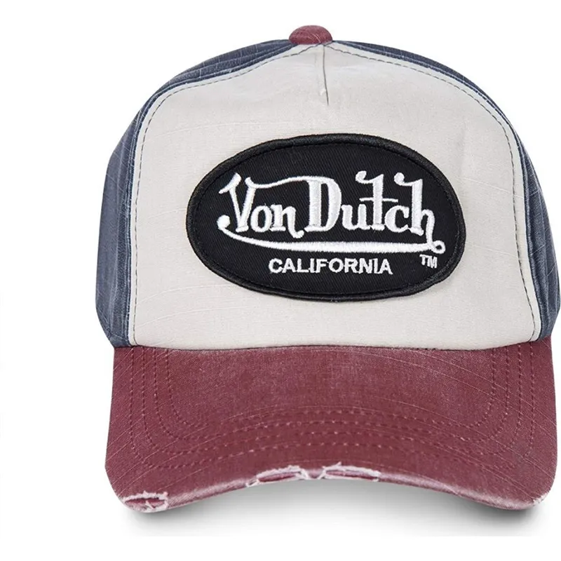 weisse-blaue-und-rote-verstellbare-curved-cap-jackbwr-von-von-dutch weisse-blaue-und-rote-verstellbare-curved-cap-jackbwr-von-von-dutch