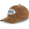 casquette-courbee-marron-ajustable-suede5-von-dutch