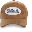 casquette-courbee-marron-ajustable-suede5-von-dutch