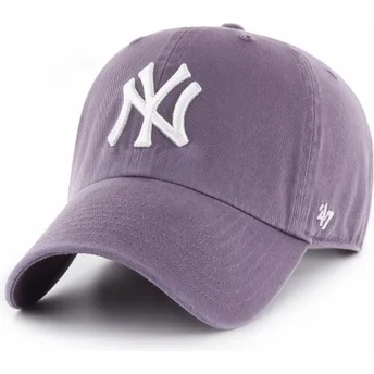 Mützen gebogen violett verstellbares band der New York Yankees MLB von 47 Brand